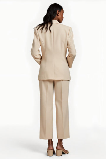 Apricot Single-Breasted 2-piece Women Suits